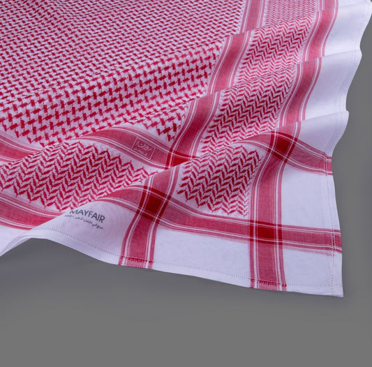 Shemagh Prestige May Fair Rouge et Blanc