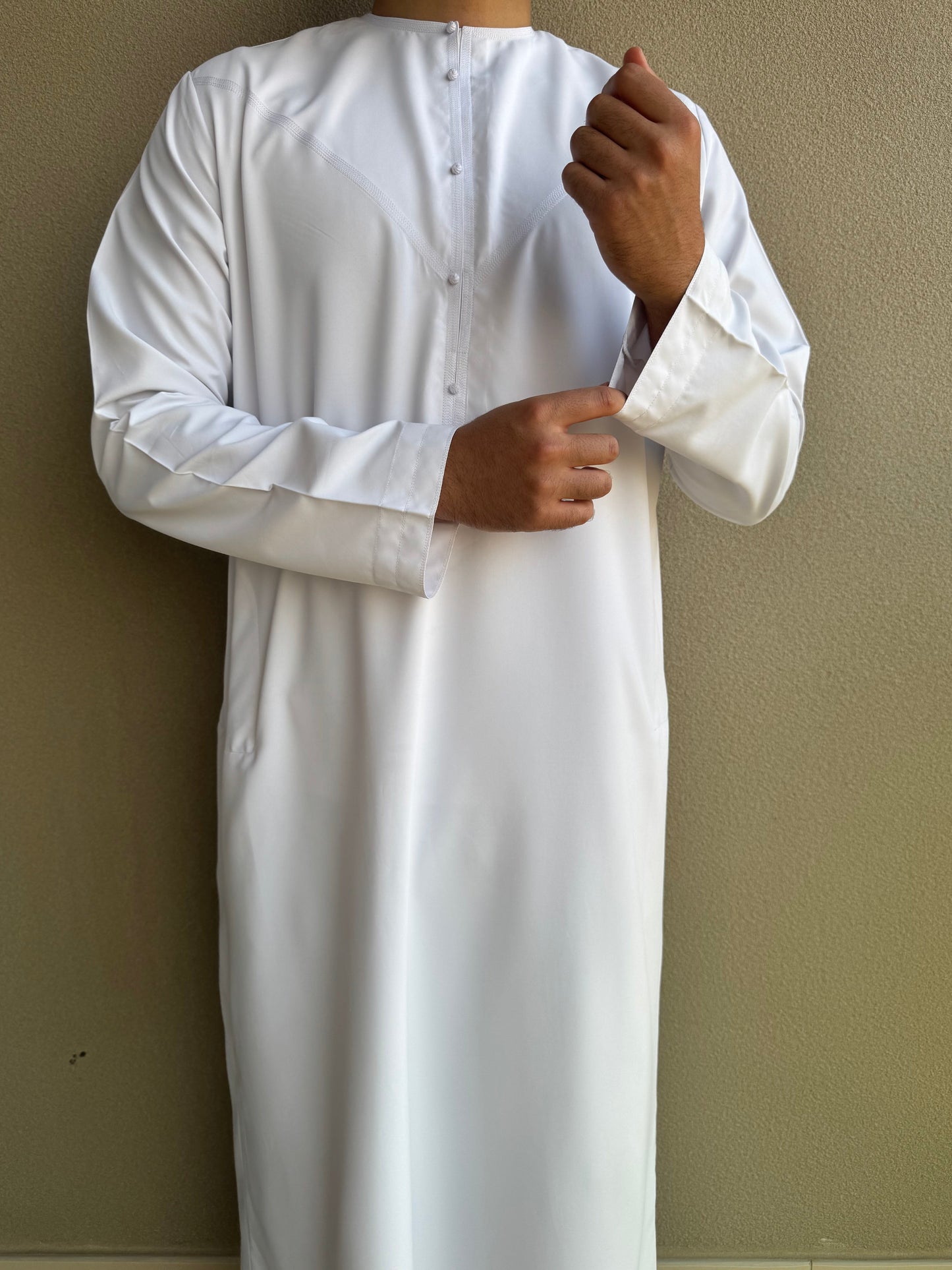 Qamis Émirati « Iconic » Blanc pur
