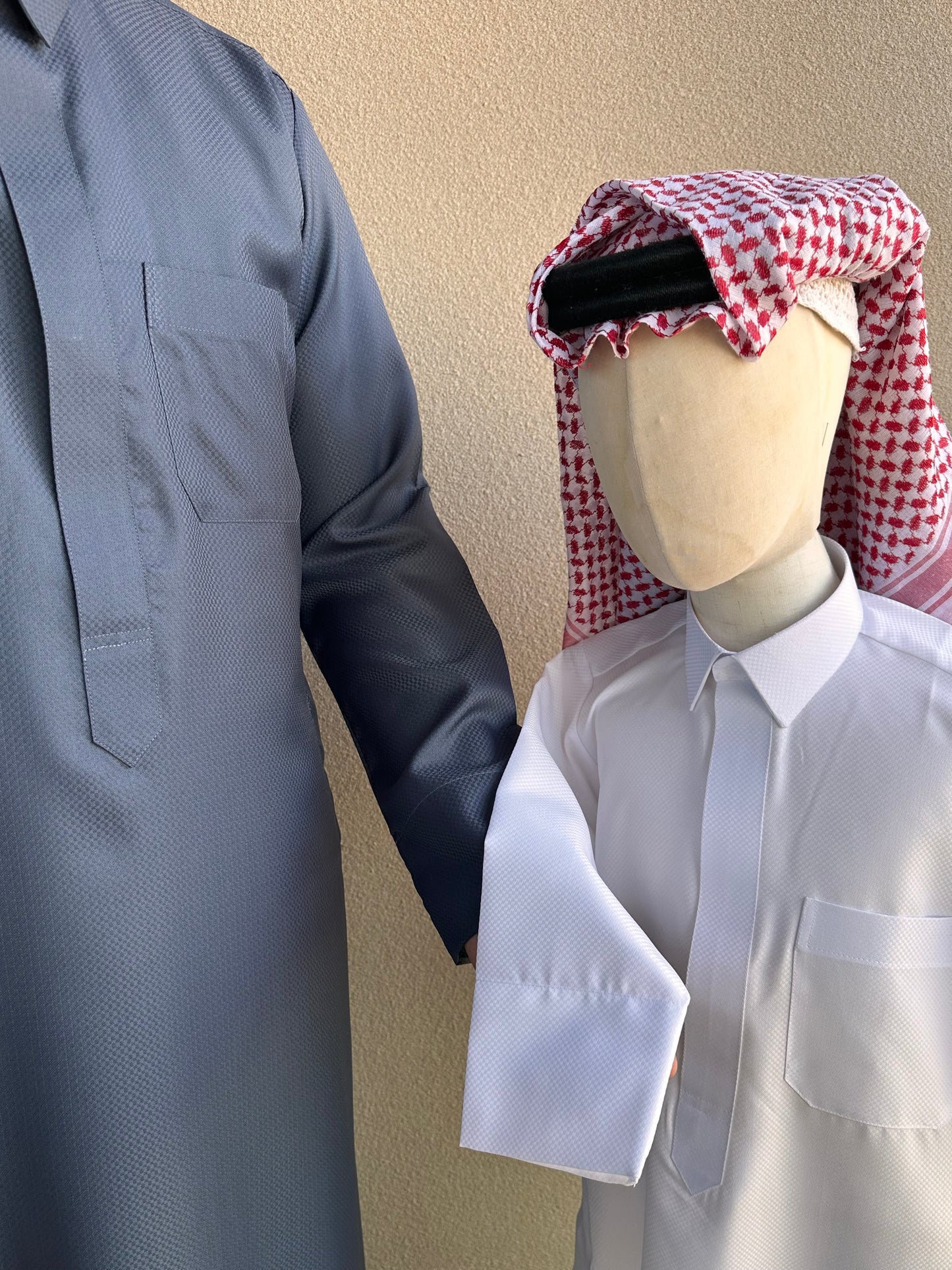 Qamis Saoudien Prestige à Damier Enfant