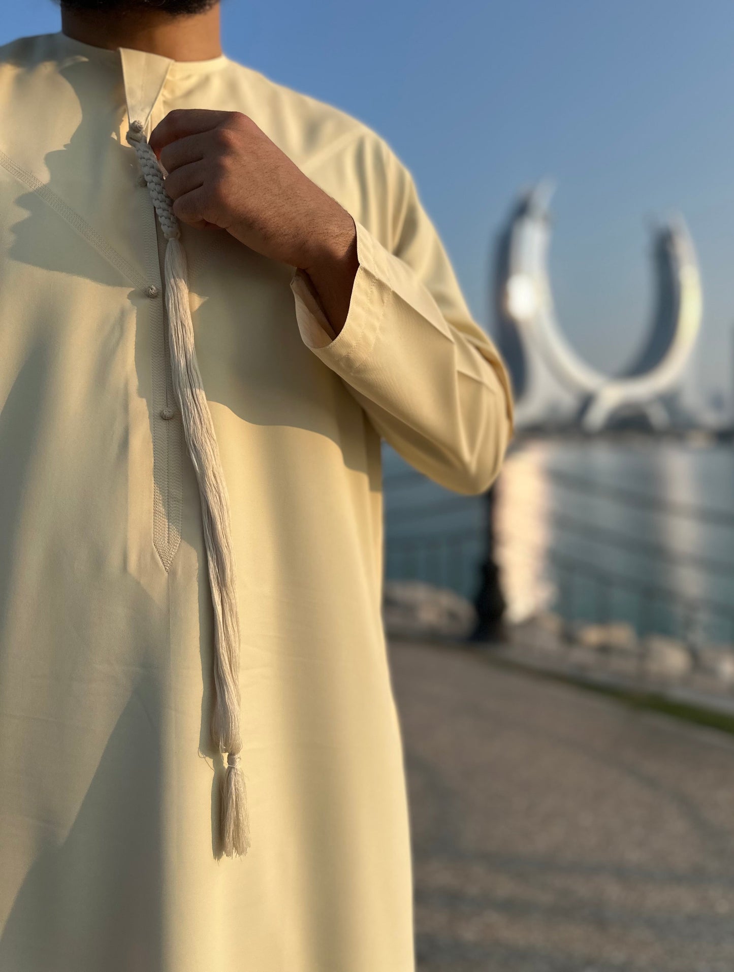 Qamis Émirati Classic Creme