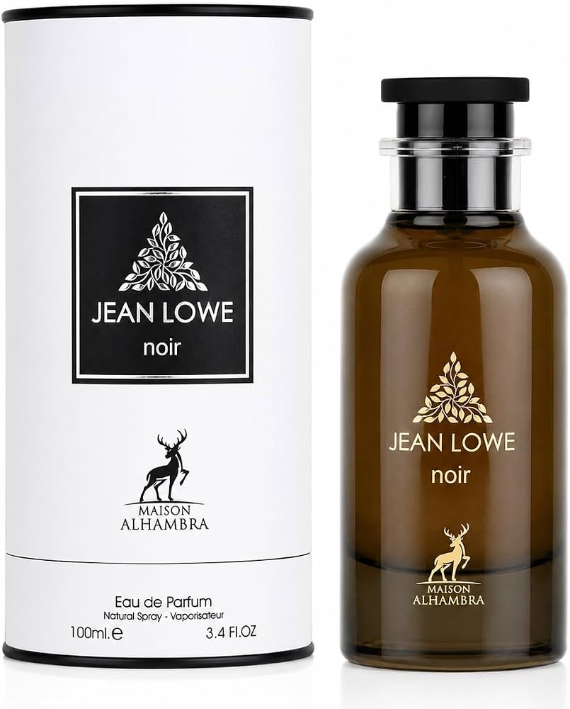 Eau de parfum Jean Lowe Noir de Maison Alhambra, 100 ml, avec son coffret blanc