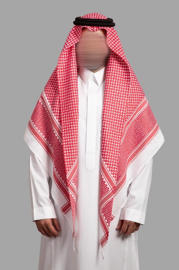 Shemagh Al-BASSAM Rouge Vif