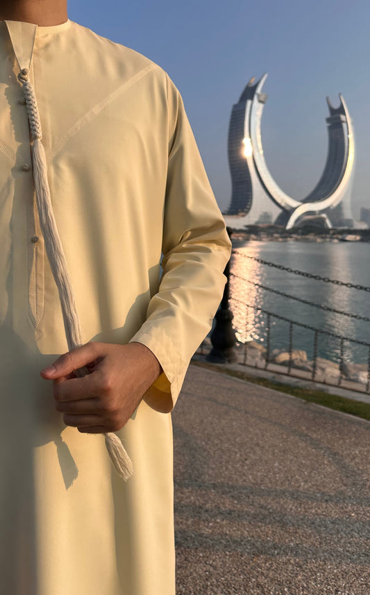 Qamis Émirati Classic Creme