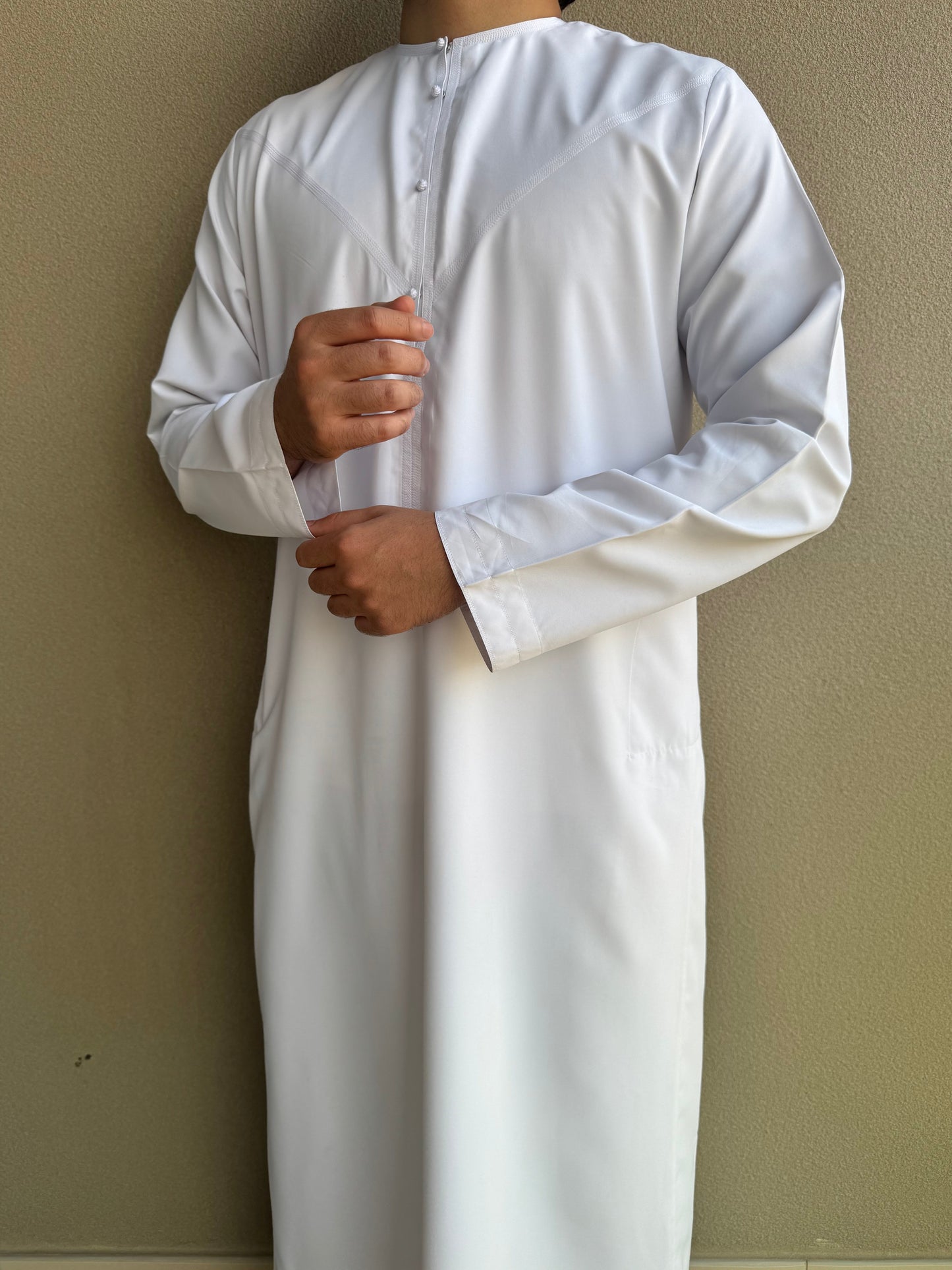 Qamis Émirati « Iconic » Blanc pur