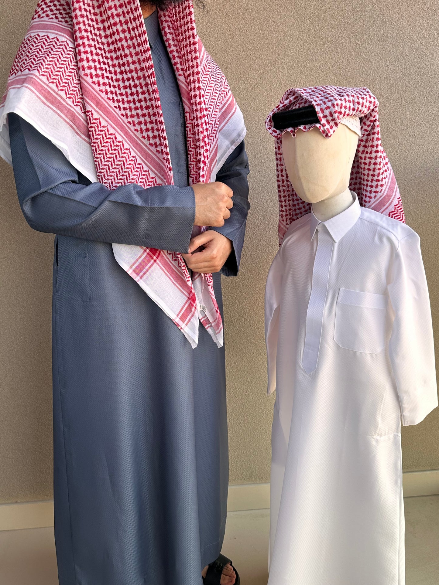 Qamis Saoudien Prestige à Damier Enfant