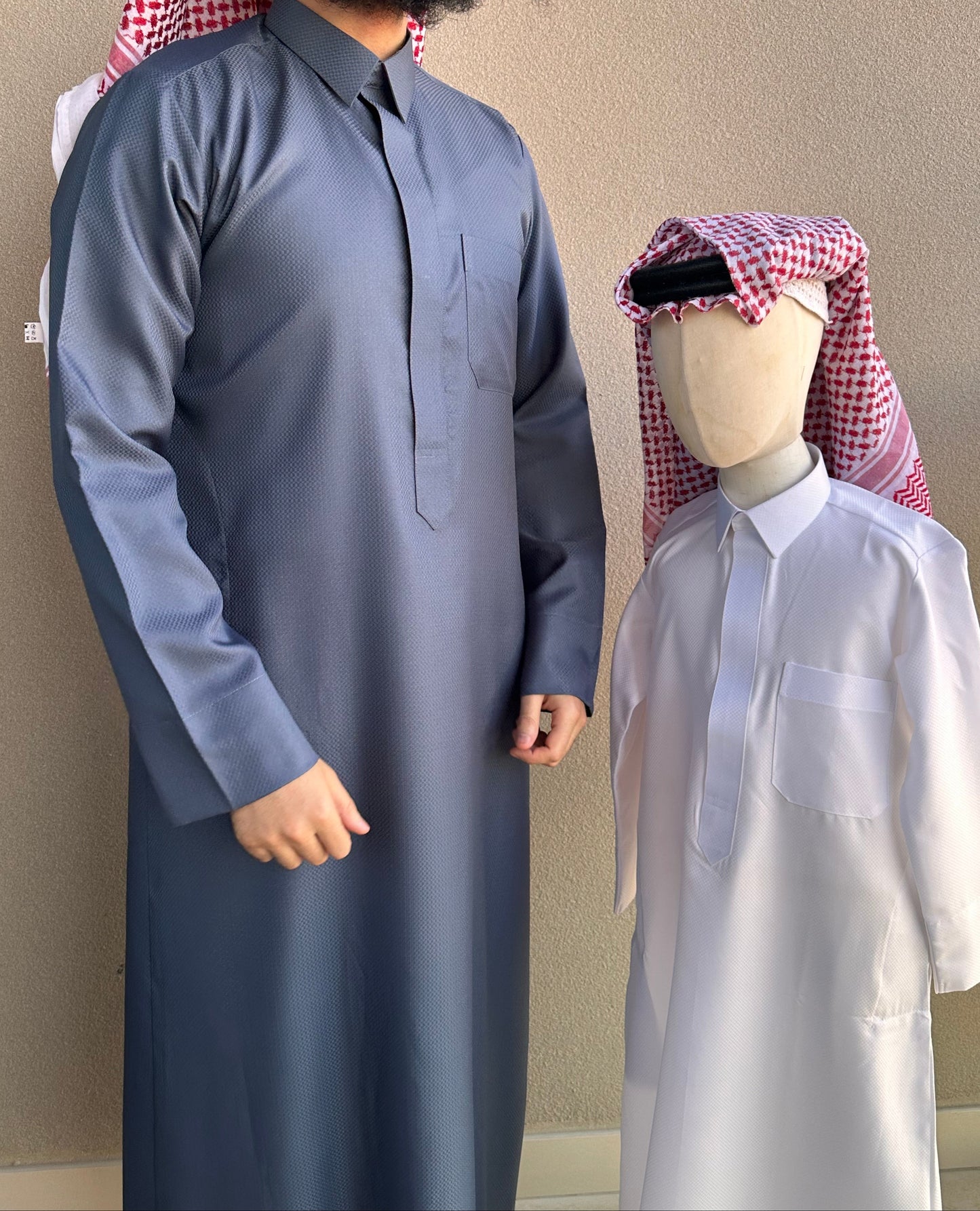Qamis Saoudien Prestige à Damier Enfant