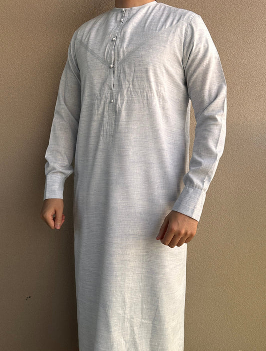 QAMIS FUJAIRAH LINEN 1 - Bleu ciel 2 - Destock