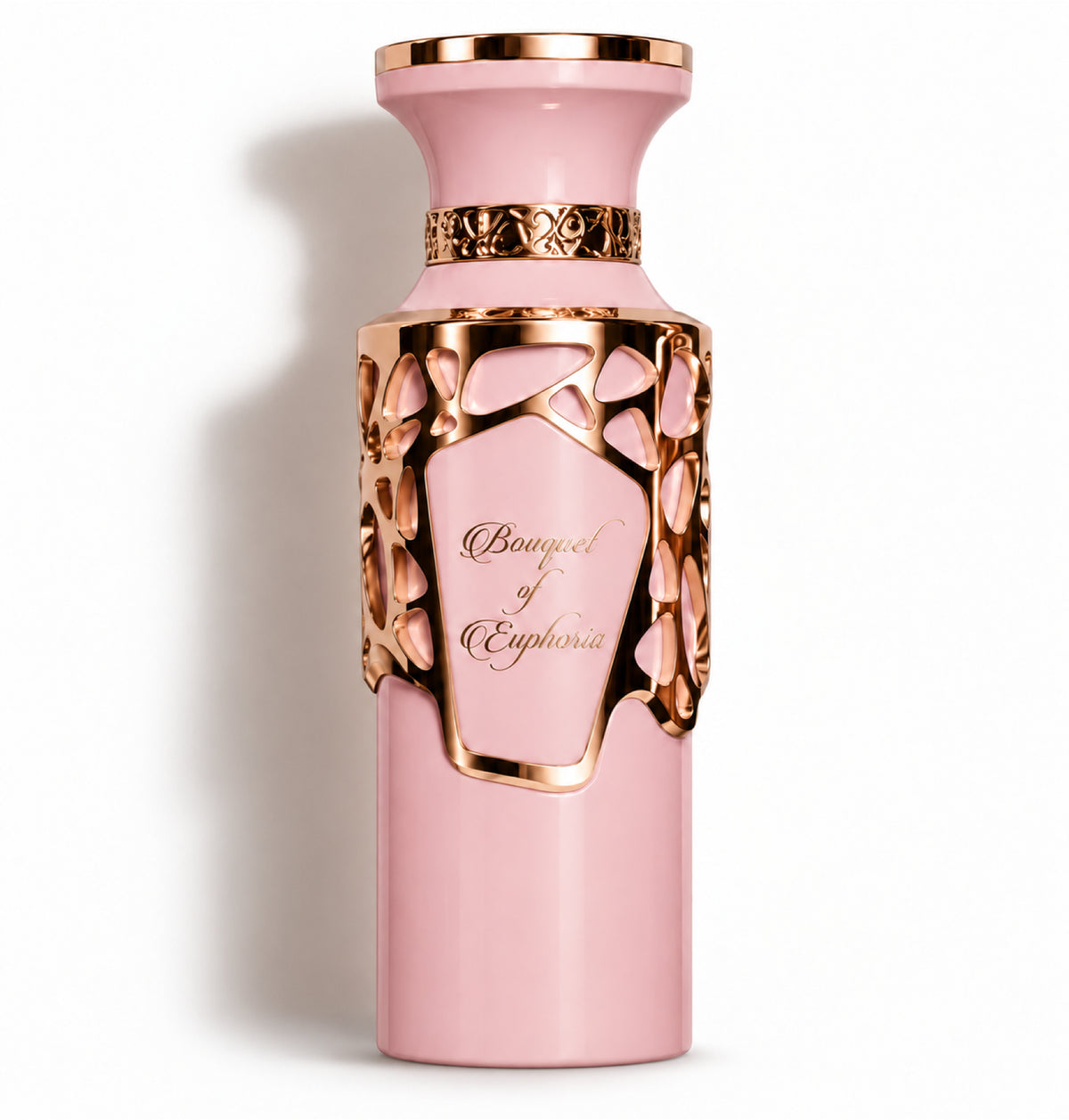 Bouquet of Euphoria – Fragrance World – flacon sur fond blanc avec ombre douce