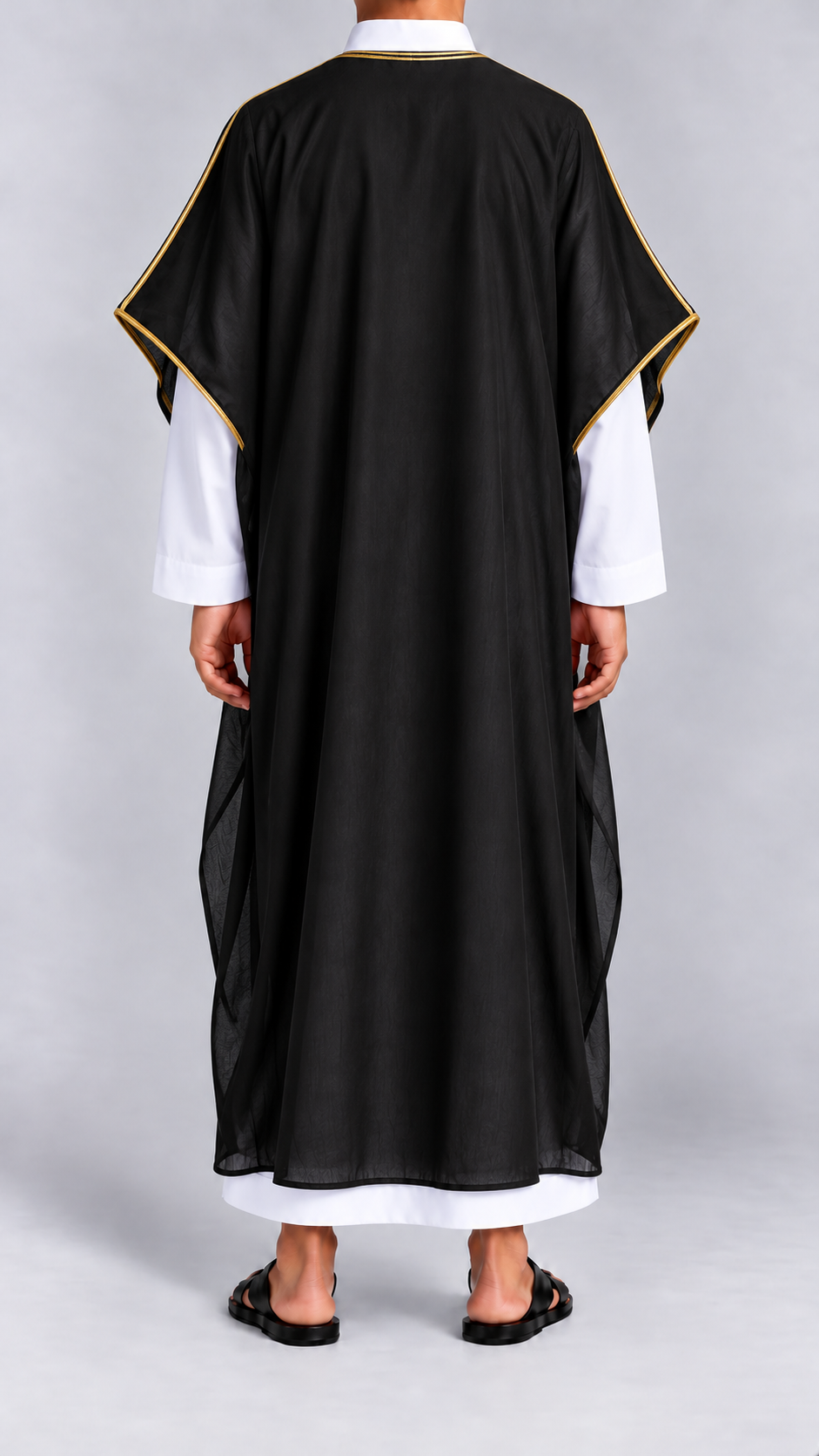 bisht enfant noir — Dos