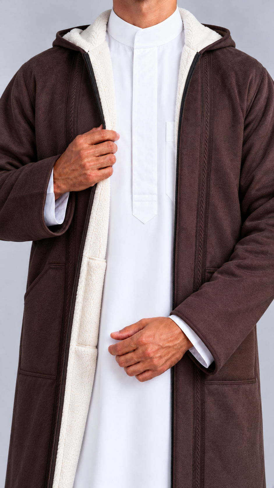 sahara premium marron fonce interieur blanc — Details
