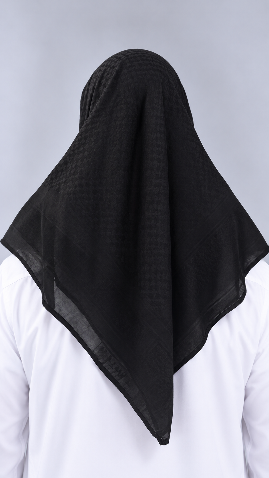 shemagh full black — Porté de dos