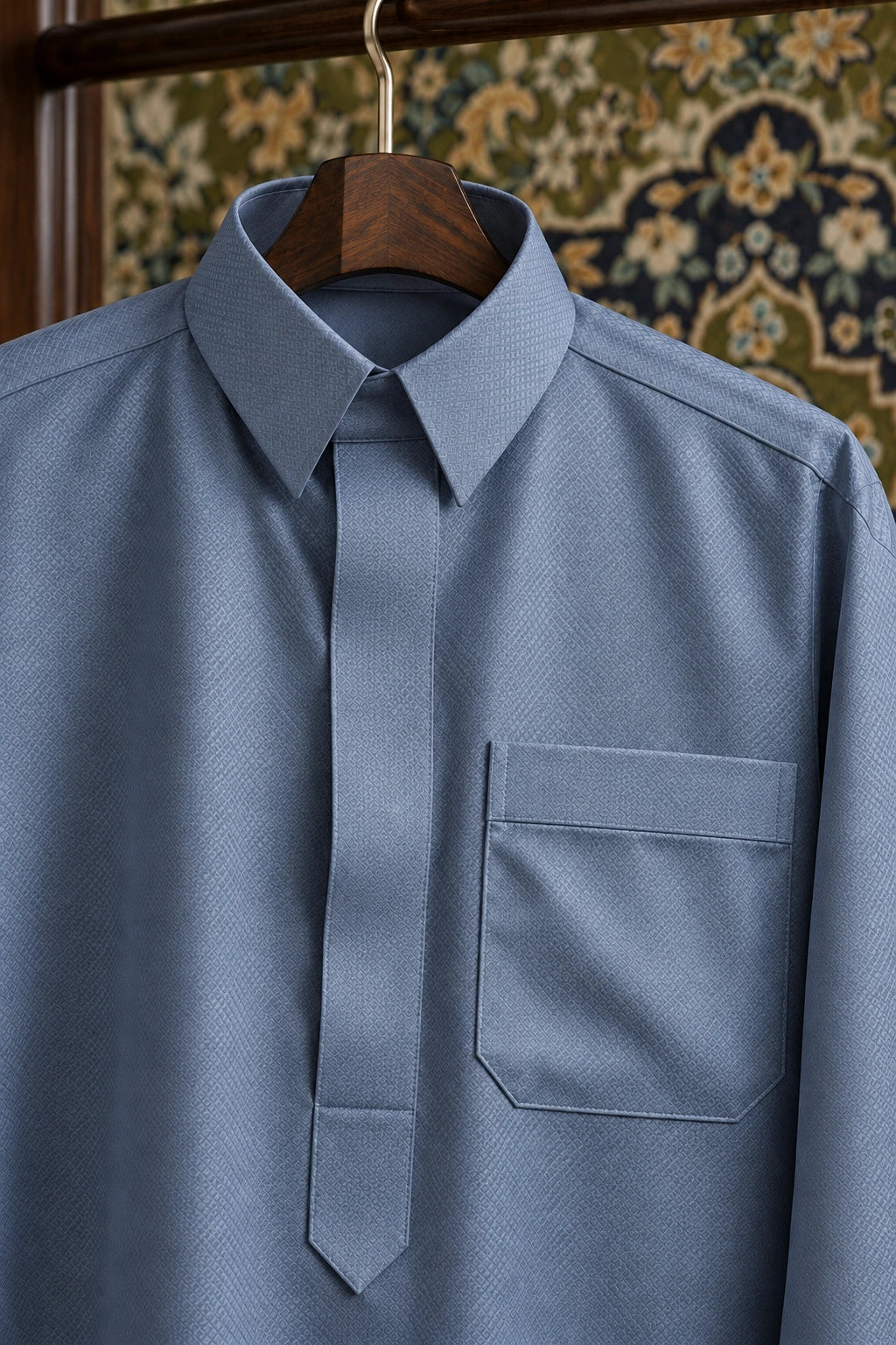 prestige damier bleu orage cintre tapisserie