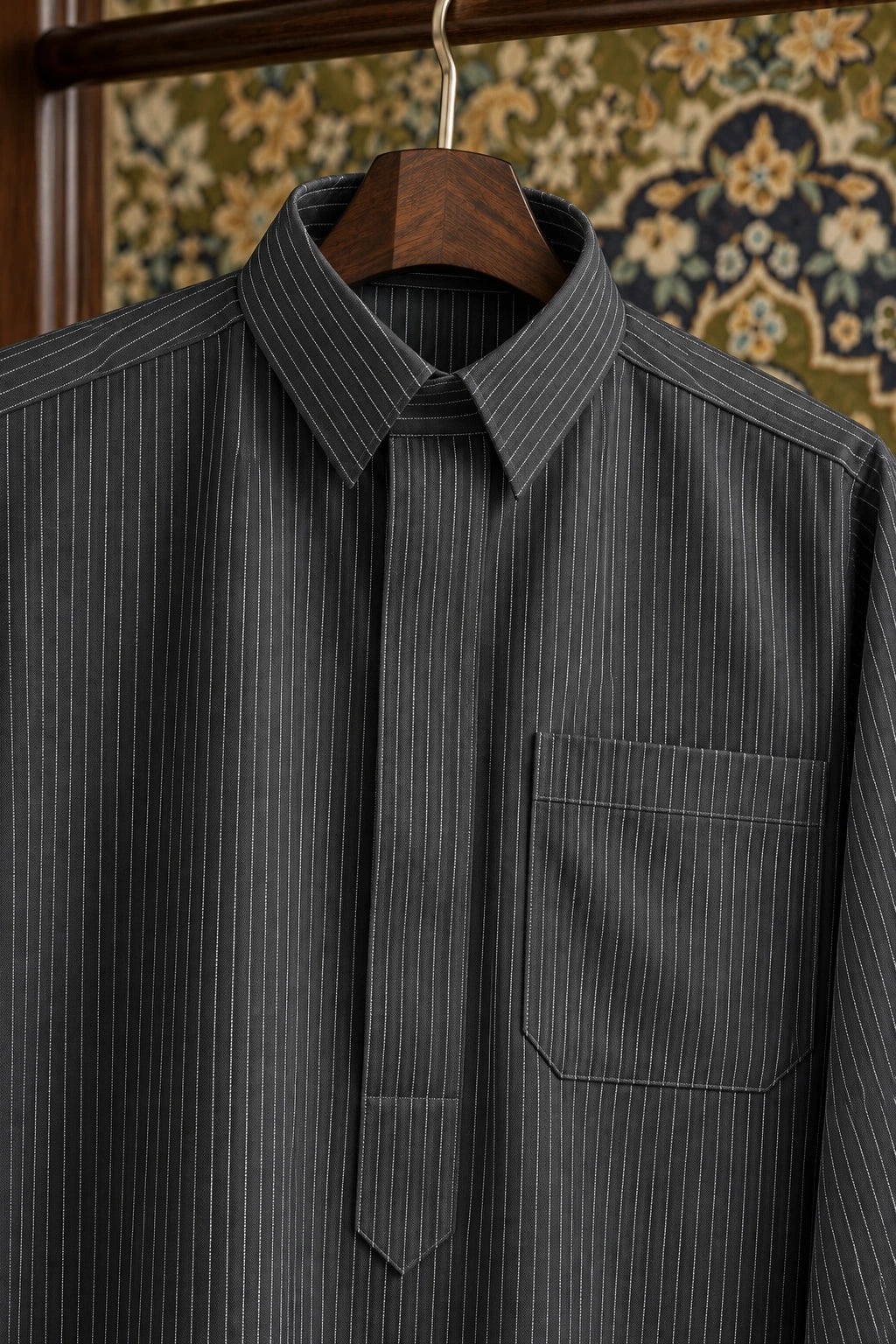 prestige rayures noir cintre tapisserie