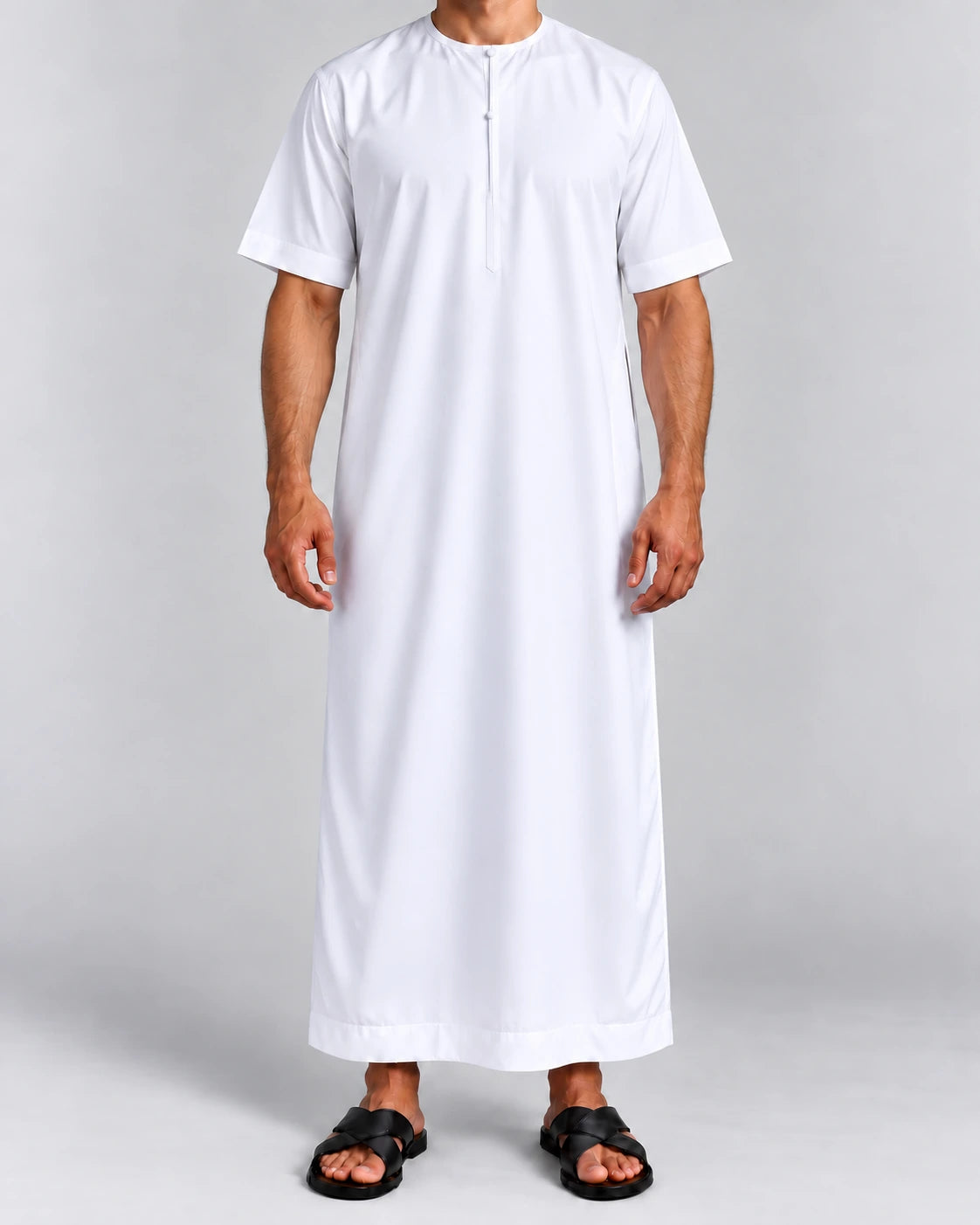 qamis emirati iconic court blanc face