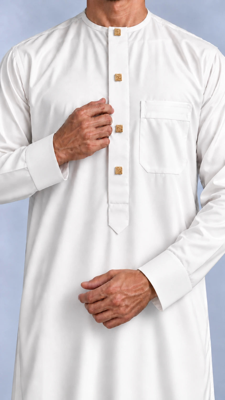 Qamis Saoudien Médine (boutons carrés)
