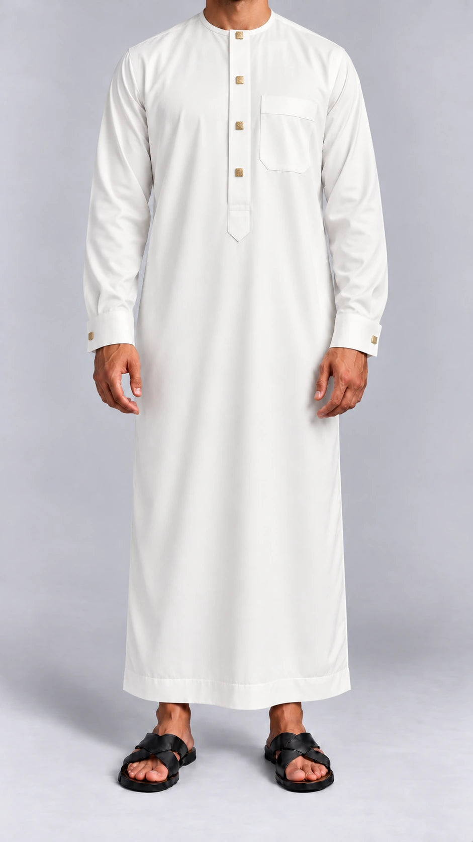 Qamis Saoudien Médine (boutons carrés)