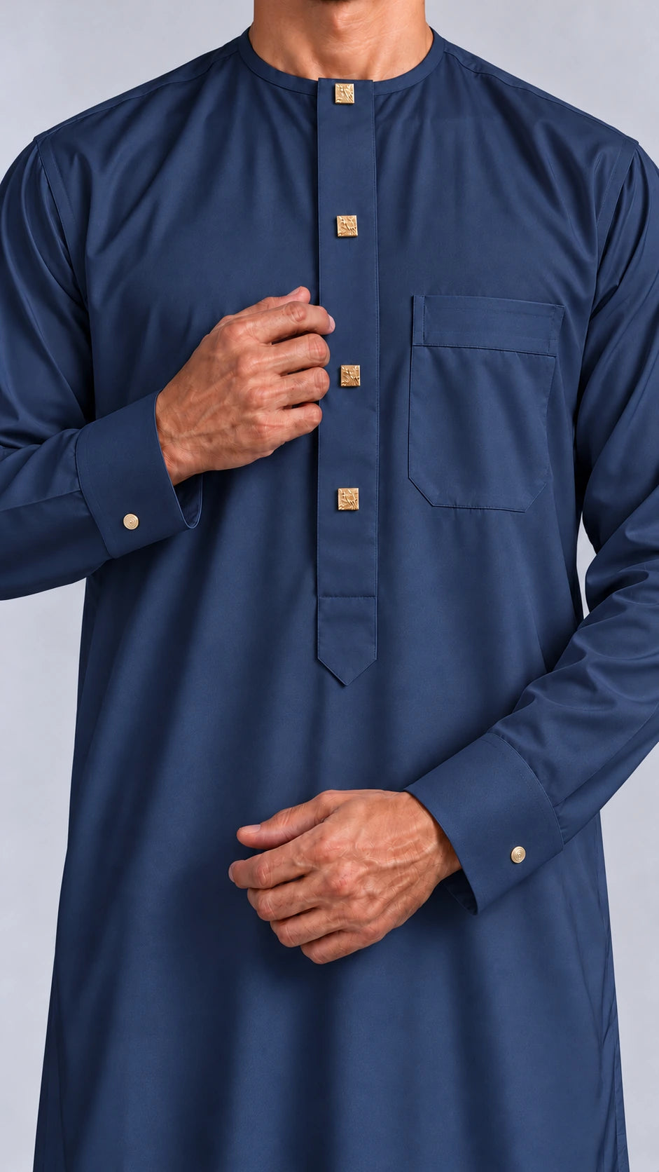 Qamis Saoudien Médine (boutons carrés)