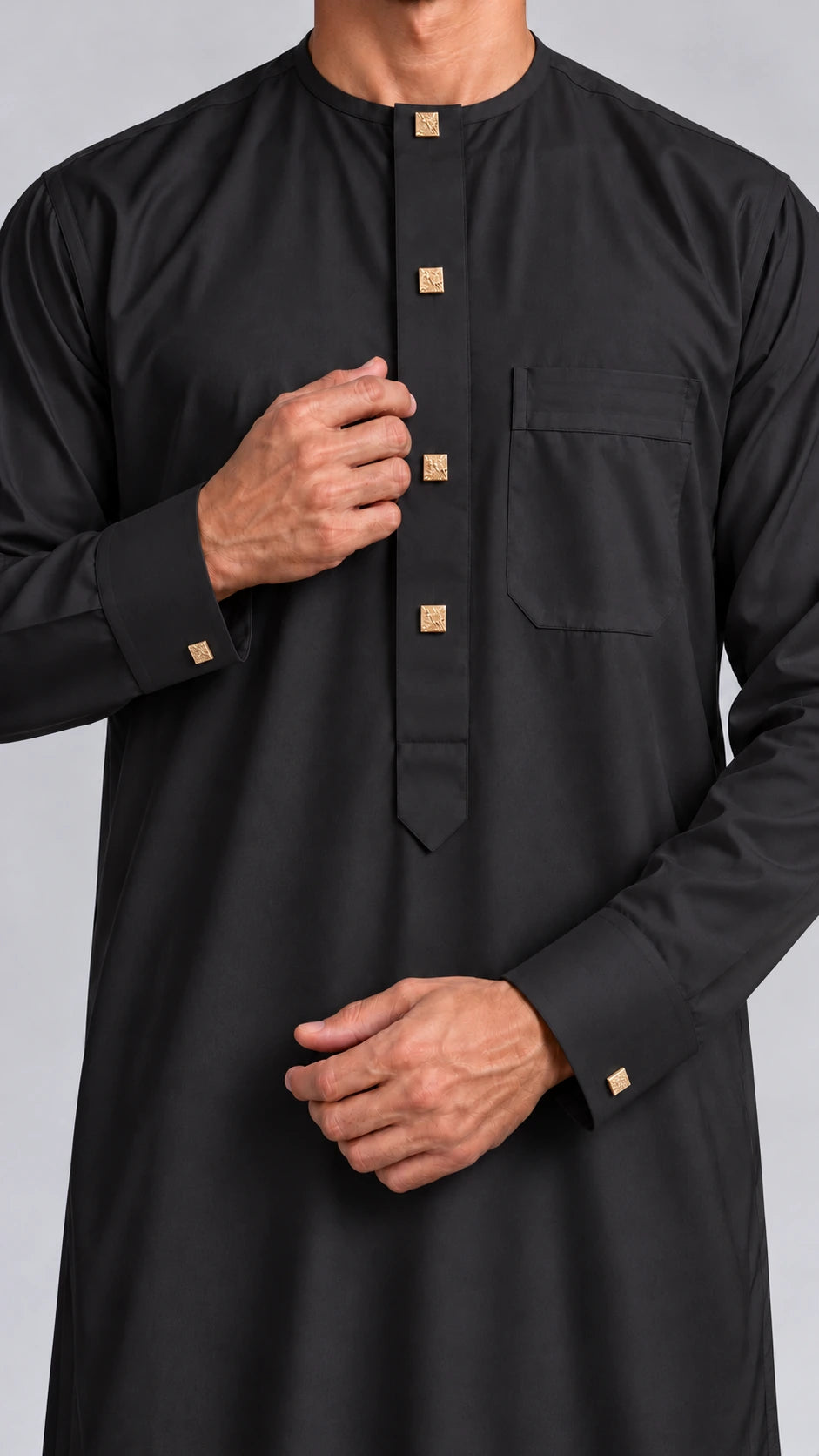 Qamis Saoudien Médine (boutons carrés)