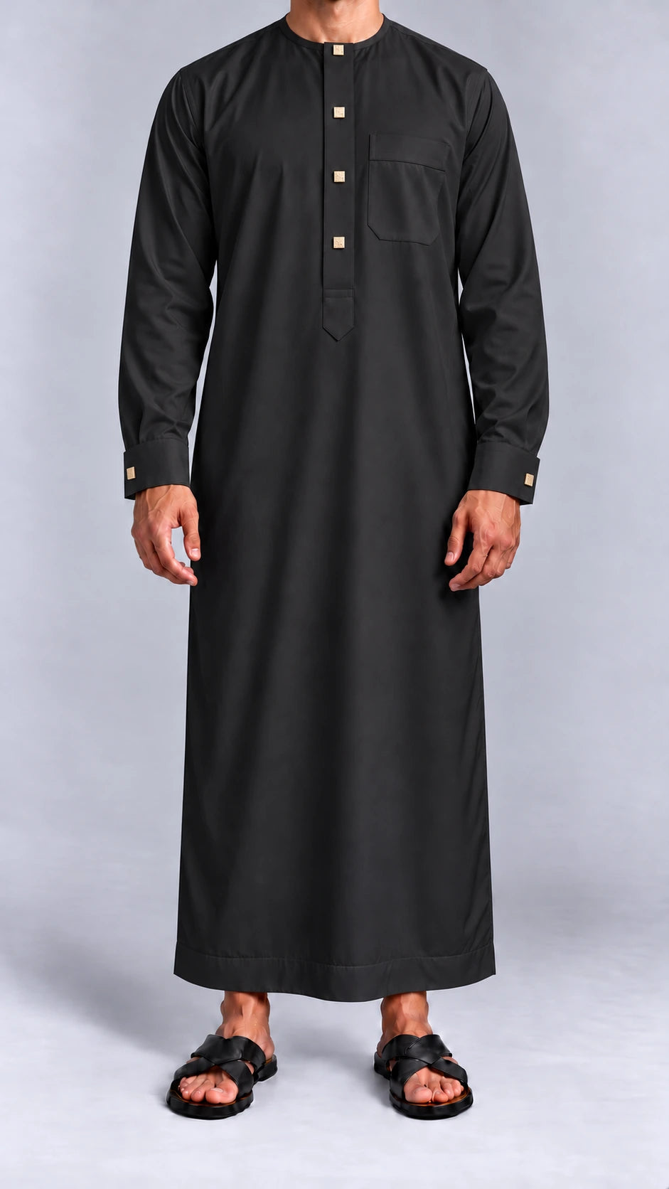 Qamis Saoudien Médine (boutons carrés)