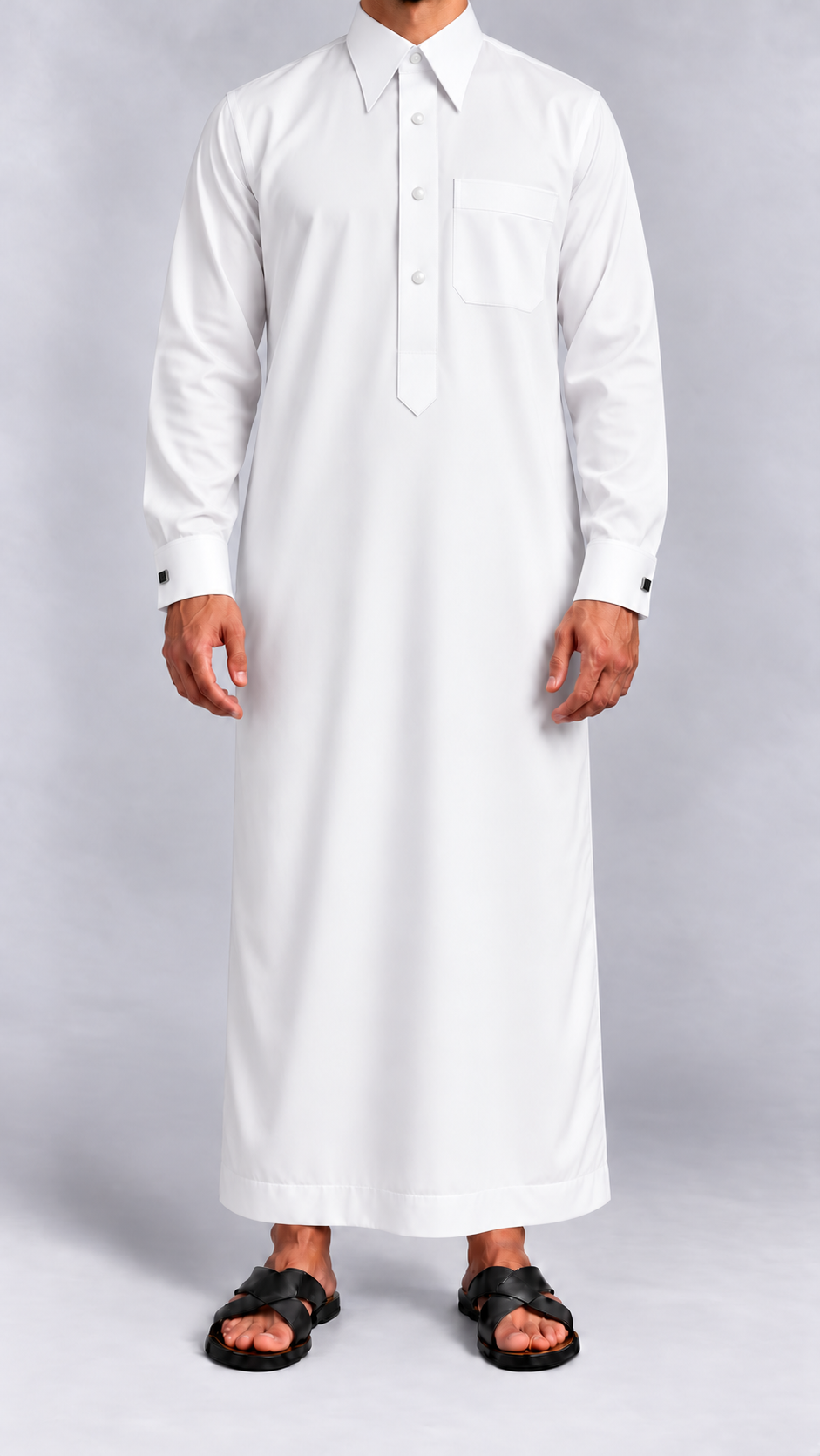 Qamis Qatari Original blanc - vue de face