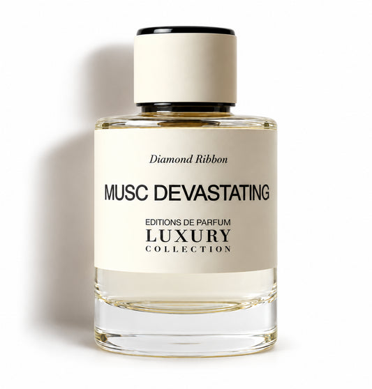 Musc Devastating – Khalis – flacon sur fond blanc avec ombre douce