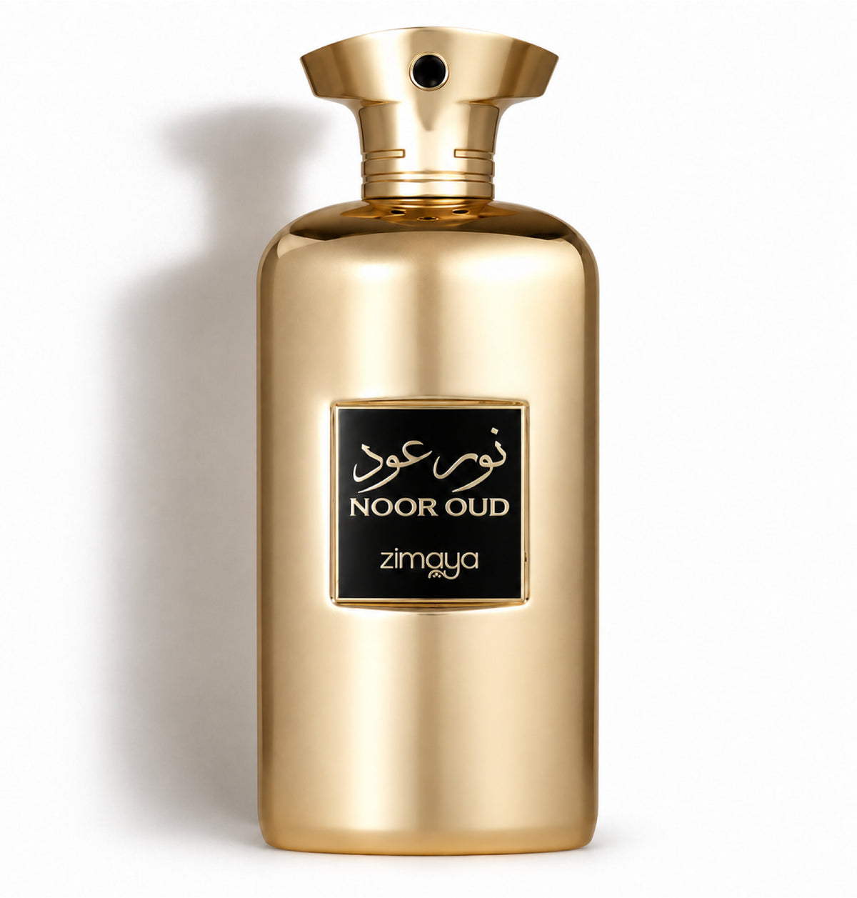 Noor Oud – Maison Zimaya – flacon sur fond blanc avec ombre douce