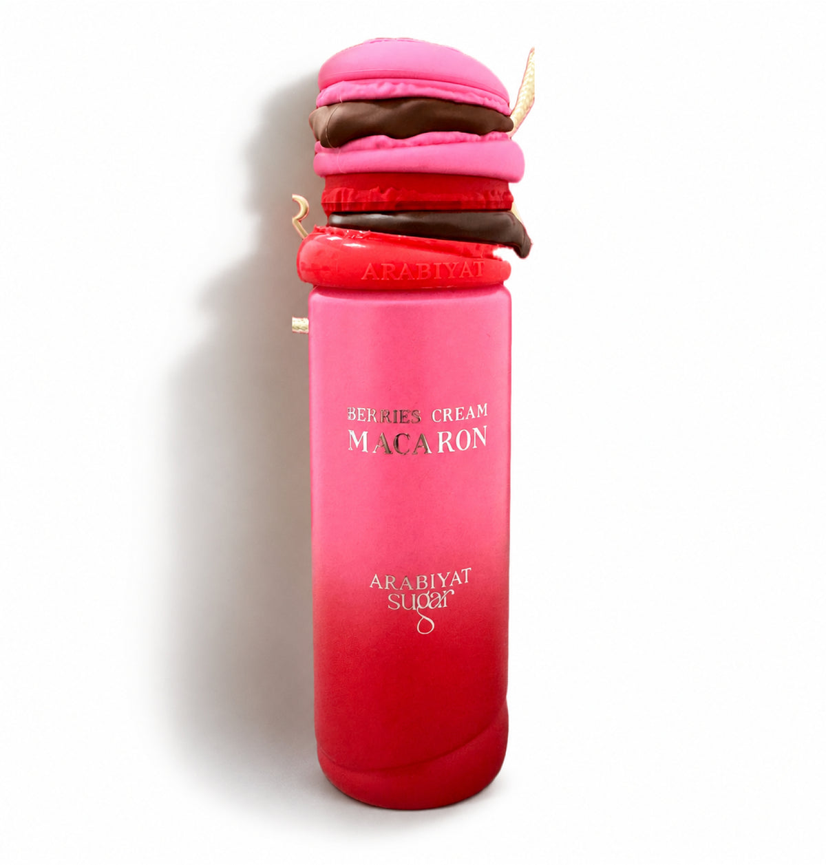 Berries Cream Macaron – Arabiyat Sugar – Destock – flacon sur fond blanc avec ombre douce