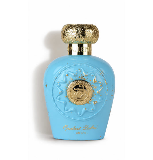 Opulent Dubai – Lattafa – flacon sur fond blanc avec ombre douce