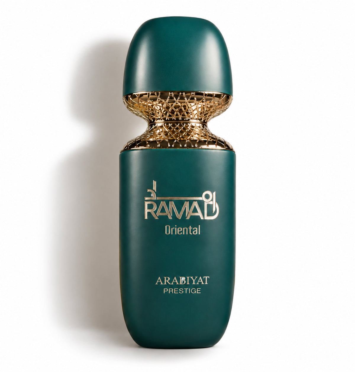 Ramad Oriental – Arabiyat Prestige (100 ml) – flacon sur fond blanc avec ombre douce